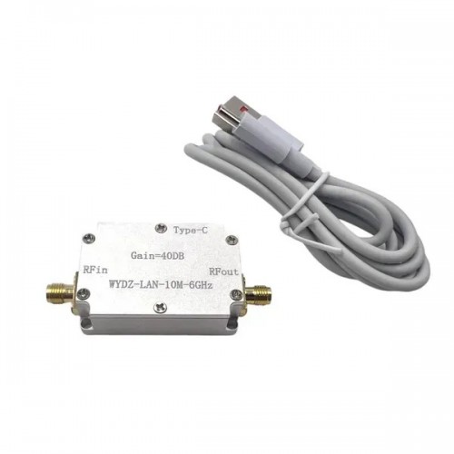Малошумний підсилювач 40 dB 10M-6GHz МШУ LNA Low Noise Amplifier