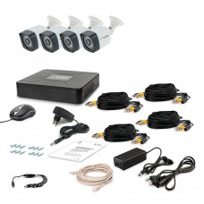 Комплект видеонаблюдения Tecsar AHD 4OUT LIGHT LUX
