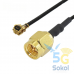 Пигтейл SMA-Male - U.FL-Female ВЧ кабель переходник 1,13 мм 20 см