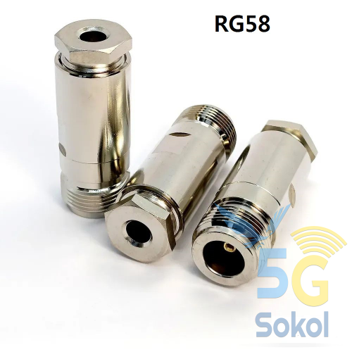 Разъем N-female для кабеля RG-58