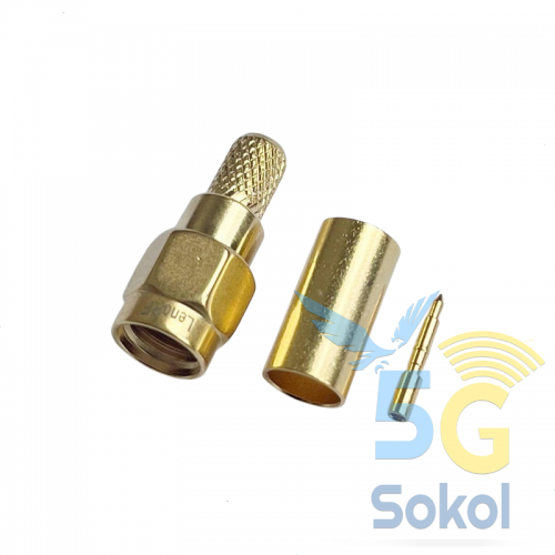 Разъем SMA male (штекер) для RG223/RG58