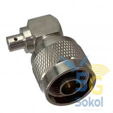 Разъем угловой N-Type (штекер) male для RG402.