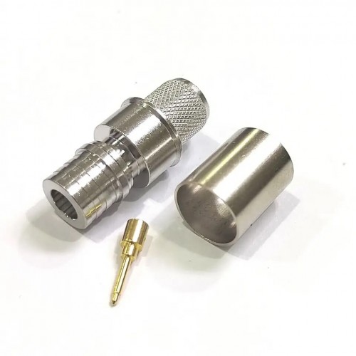 Разъем QMA-male для кабеля RG8 (RG213) обжим