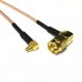 Пигтейл угловой SMA male на угловой MMCX 20 см RG-316