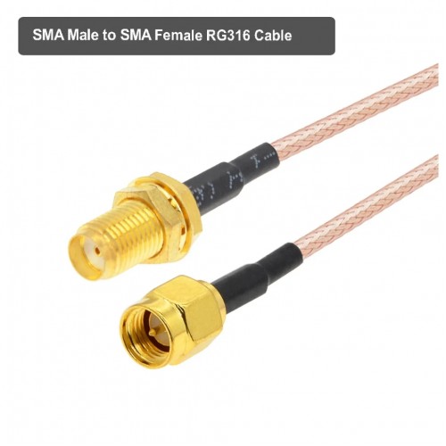Пигтейл SMA male - SMA female 15 см RG-316