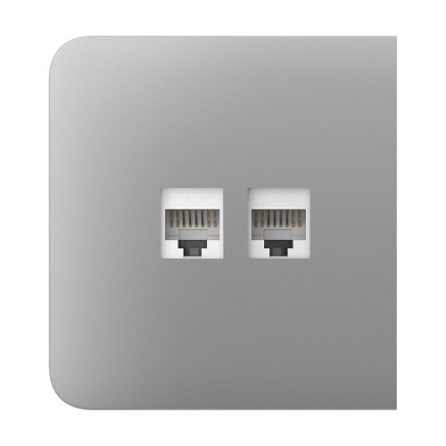 Фронтальна панель Ajax SideCover (LAN) fog/димна для інтернет-розетки Outlet (LAN)