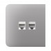Фронтальна панель Ajax SideCover (LAN) fog/димна для інтернет-розетки Outlet (LAN)