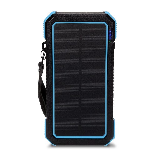 Повербанк с солнечной панелью 20000mAh Power Bank Kraft TPB-1820SLP Blue беспроводная зарядка 18W QC2.0 LED-фонарь