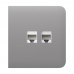Фронтальна панель Ajax SideCover (LAN) fog/димна для інтернет-розетки Outlet (LAN)