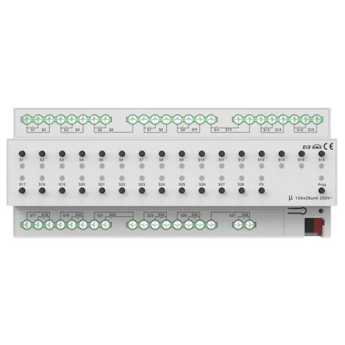Модуль перемикачів на 28 каналів, 10A, KNX Akubela KXAC-B1R28A10