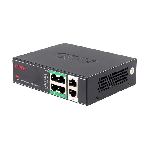 PoE-комутатор некерований гігабітний 6-портовий ONV-H3064PS з 4 портами PoE