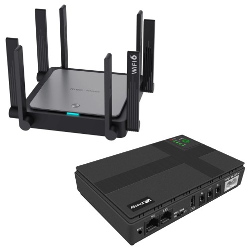 Комплект ИБП VIA Energy Mini UPS 2.0+ беспроводной маршрутизатор Ruijie RG-EW3200GX PRO