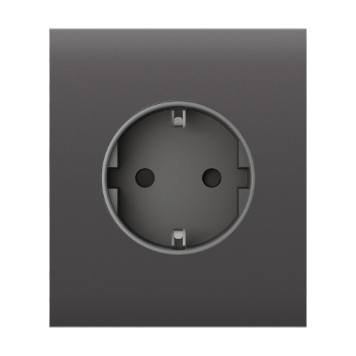 Фронтальная панель Ajax CenterCover (basic) [type F] grey/серая для розетки Outlet (type F)