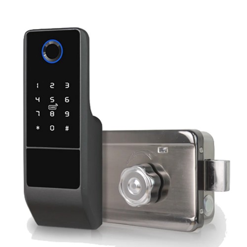 Замок биометрический автономный Trinix TRL-5201BTFW Black Right с Bluetooth, считывателем отпечатков пальцев и карт Mifare