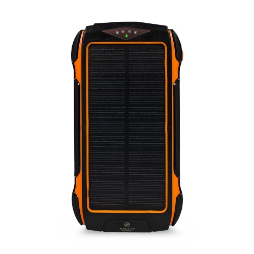 Повербанк с солнечной панелью 20000mAh Power Bank Kraft KPB-U1820WCS Orange беспроводная зарядка