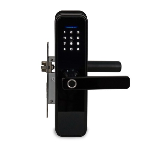 Замок биометрический автономный Trinix TRL-5305BTF Black с Bluetooth, считывателем отпечатков пальцев и карт Mifare
