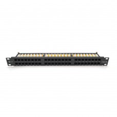 Патч-панель Ritar 48 портів UTP DUAL кат 5E 19" 1U неекранована чорна