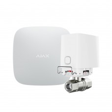 Комплект антипотоп Ajax: централь Hub2 (2G) + кран перекрытия воды WaterStop 1/2" (DN15), белый.