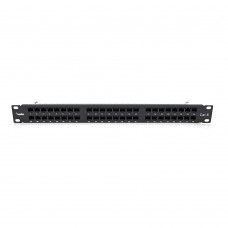 Патч-панель Merlion 48 портів UTP DUAL кат 6 19" 1U неекранована чорна Q10
