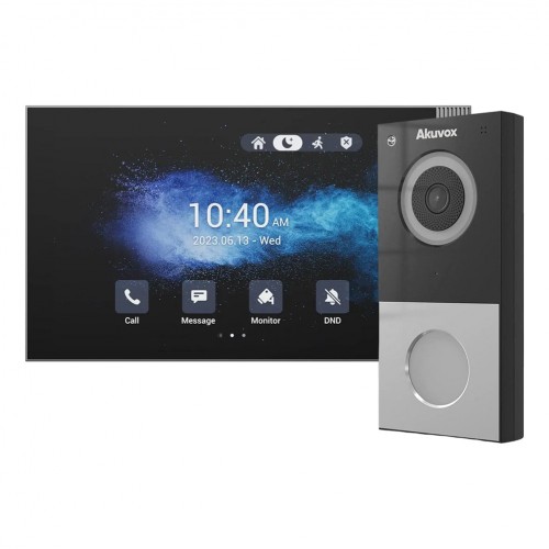 Комплект IP-відеодомофона Akuvox: домофон з WiFi 8" S563W + відеопанель 2Mp DB01 (DB01 + S563W)