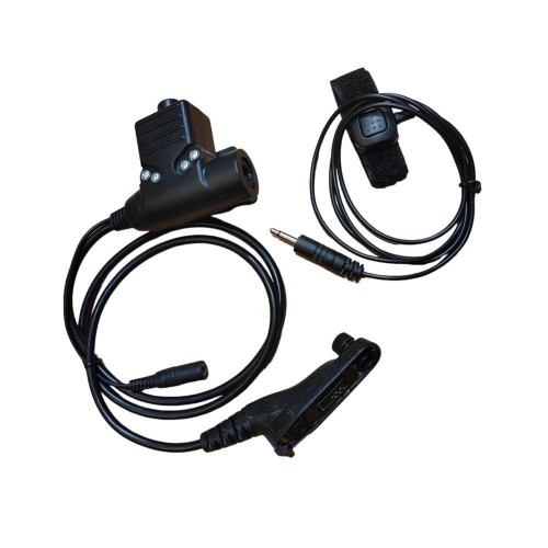 Кнопка PTT для радиостанций Motorola DP4400, DP4800 + пальцевая кнопка для наушников Earmor/Sordin/Peltor