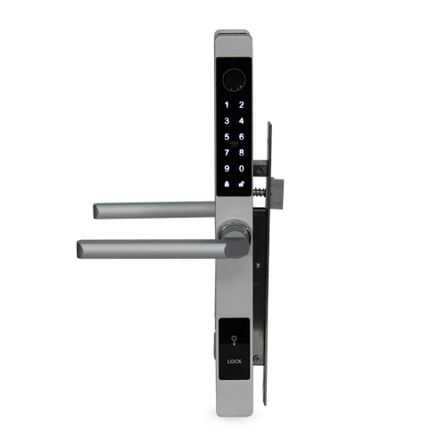 Замок биометрический автономный Trinix TRL-5105BTF Silver Left с Bluetooth, считывателем отпечатков пальцев и карт Mifare