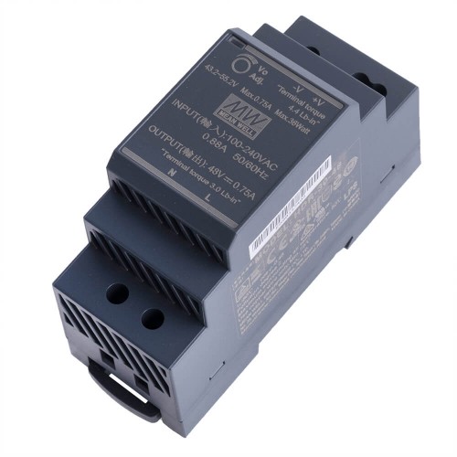 Блок питания HDR-30-48 Mean Well на DIN-рейке