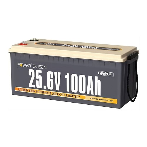 Акумуляторна батарея літій-залізо-фосфатна 25.6В 100А*год LiFePO4 Power Queen 25.6V 100Ah, 2560Wh, BMS 100A, 532*207*215мм
