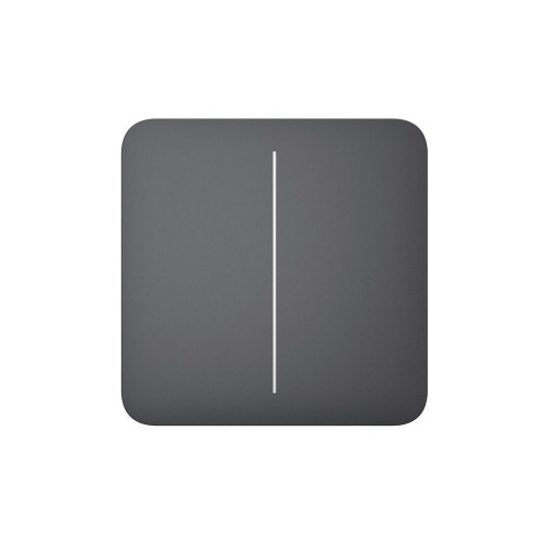 Умный двухклавишный проходной выключатель Ajax LightSwitch (2-gang/2-way) Jeweller (graphite/графит)