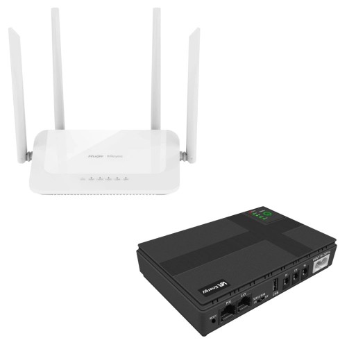 Комплект ИБП VIA Energy Mini UPS + беспроводной маршрутизатор Ruijie RG-EW1200