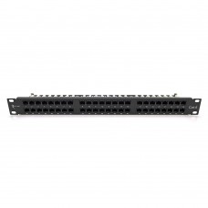 Патч-панель Ritar 48 портів UTP DUAL кат 6 19" 1U неекранована чорна Q10