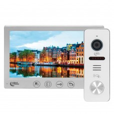 Комплект видеодомофона Light Vision: домофон 7" AMSTERDAM FHD White и видеопанель 2Mp White