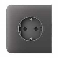 Фронтальная панель Ajax SideCover (basic) [type F] grey/серая для розетки Outlet (type F)