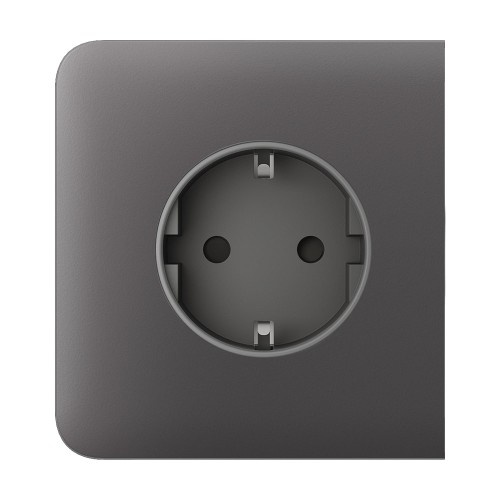 Фронтальная панель Ajax SideCover (basic) [type F] grey/серая для розетки Outlet (type F)