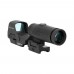 Коліматорний приціл Holosun HS510C 2MOA/65MOA red dot зі збільшувачем Holosun HM3X 3x