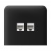 Фронтальна панель Ajax SideCover (LAN) vertical black/чорна для інтернет-розетки Outlet (LAN)