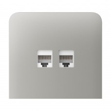 Фронтальна панель Ajax SideCover (LAN) vertical oyster/устрична для інтернет-розетки Outlet (LAN)