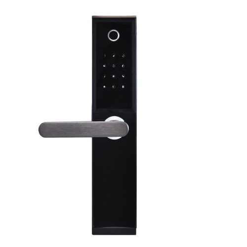 Замок биометрический автономный Trinix TRL-5104BTF Black Left с Bluetooth, считывателем отпечатков пальцев и карт Mifare
