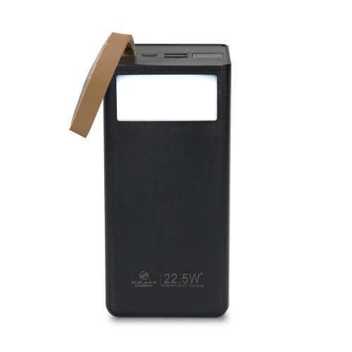 Повербанк 40000mAh Power Bank Kraft TPB-2340 Black 22.5W QC3.0 LED-фонарь