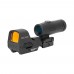 Коліматорний приціл Holosun HS510C 2MOA/65MOA red dot зі збільшувачем Holosun HM3X 3x