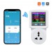 Розумна розетка з реле контролю напруги, струму, потужності з Wi-Fi (Tuya) TOMZN TOVPD1-SKW Universal+EU 16A, моніторинг енергоспоживання