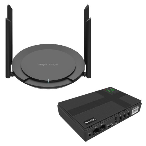 Комплект ИБП VIA Energy Mini UPS + беспроводной маршрутизатор Ruijie RG-EW300 PRO