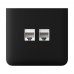 Фронтальна панель Ajax SideCover (LAN) vertical black/чорна для інтернет-розетки Outlet (LAN)