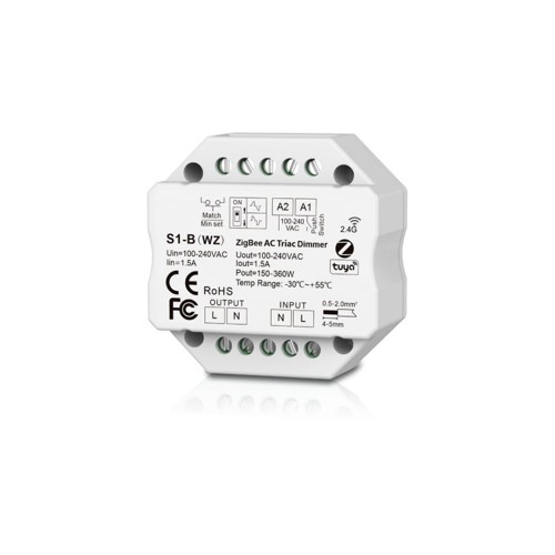 Димер ZigBee AC Triac Akubela S1-B(WZ)