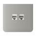 Фронтальна панель Ajax SideCover (LAN) vertical oyster/устрична для інтернет-розетки Outlet (LAN)