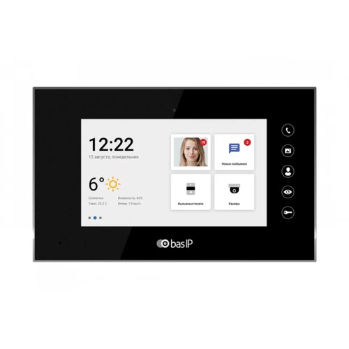 Видеодомофон AQ-07LA Black BAS-IP
