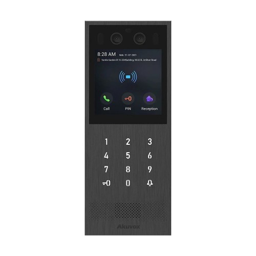 IP-відеопанель багатоабонентська 2Mp Akuvox X912S з екраном 4", розпізнаванням облич та зчитувачем EM-Marine / Mifare / NFC / BLE / QR