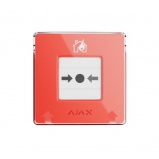Беспроводная кнопка для активации пожарной тревоги вручную Ajax ManualCallPoint Red Jeweller