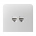 Фронтальна панель Ajax SideCover (LAN) vertical white/біла для інтернет-розетки Outlet (LAN)