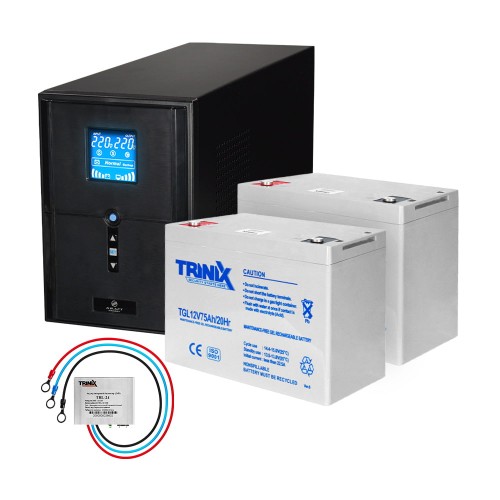 Комплект резервного питания: Kraft PSW2000VA/1600W(LCD)24V UPS + гелевая батарея 1905 Вт*ч